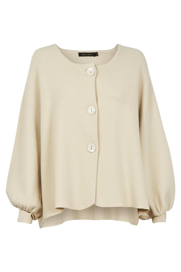 Eb & Ive Solo button through cardigan- Oat