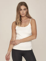 RUN TOP WITH SPAGHETTI STRAPS- Cream