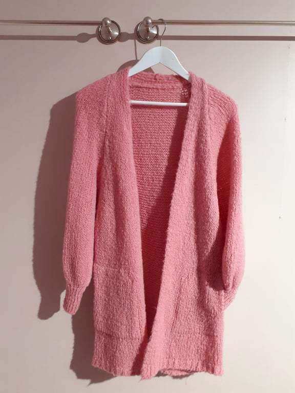 Mohair bell sleeve cardigan