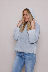 Stonewash hoody- Light grey