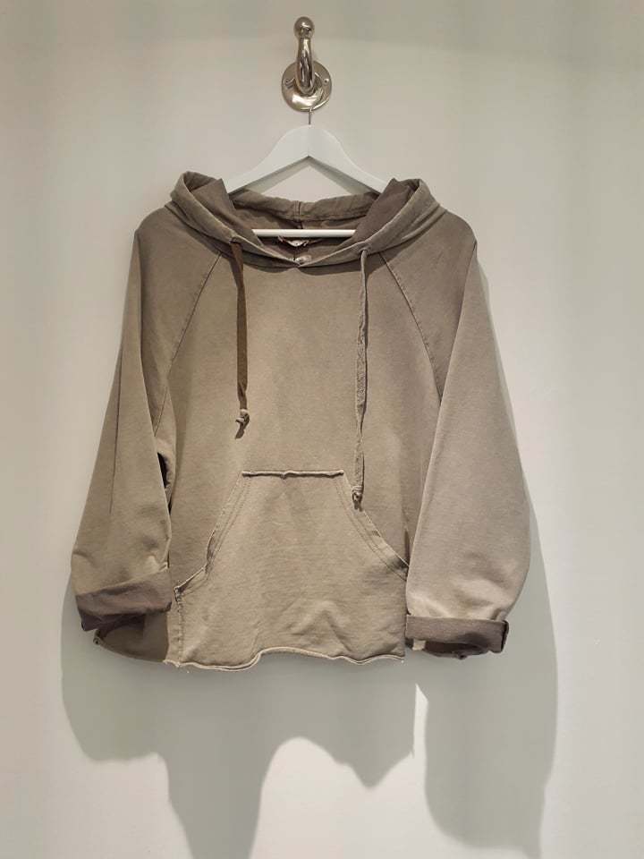 Stonewash hoody - Taupe