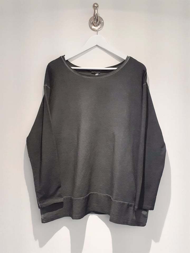 Jerry Jersey Top- Dark Grey