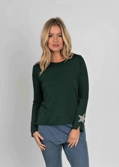 PIA JERSEY TOP WITH STAR DETAILING