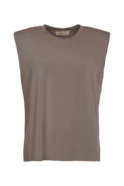 Gomaye padded shoulders sleeveless top 24640