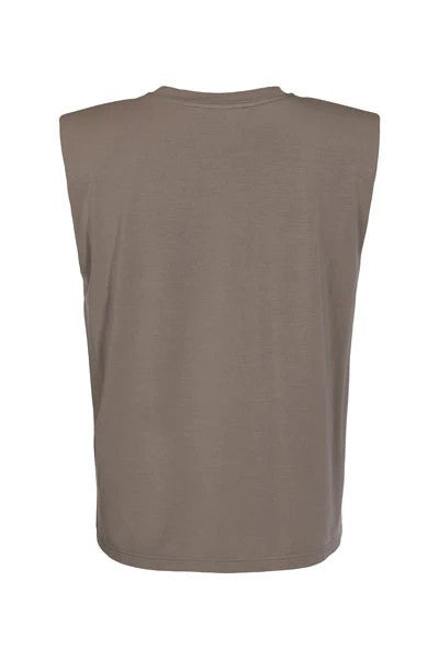 Gomaye padded shoulders sleeveless top 24640