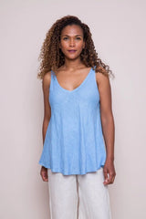 Stacy V Swing linen top