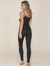 RUN TOP WITH SPAGHETTI STRAPS- Black