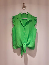 Linen knotted shirt 1522