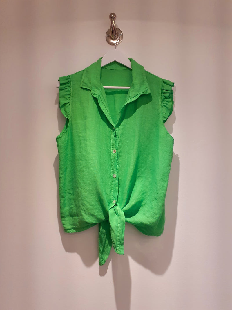 Linen knotted shirt 1522