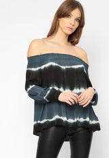 Structure top ( off shoulder) Tie Dye