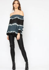 Structure top ( off shoulder) Tie Dye